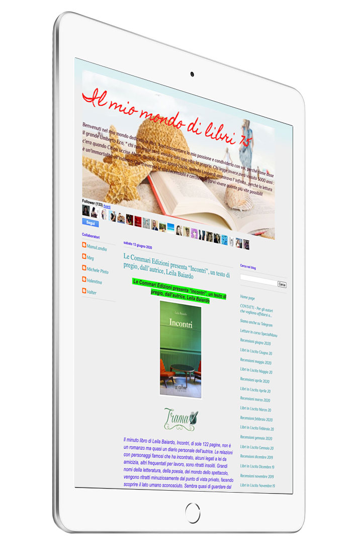 ManuLandia, il mio mondo di libri recensisce Incontri